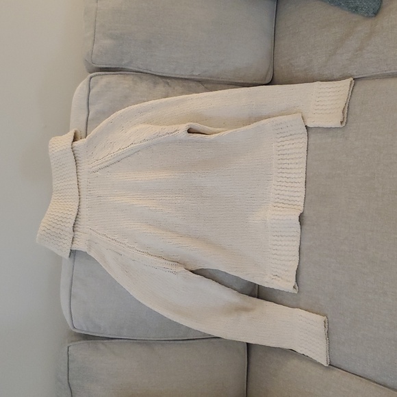 H&M Cowlneck Sweater In Cream Color Long Sleeves - Picture 2 of 4